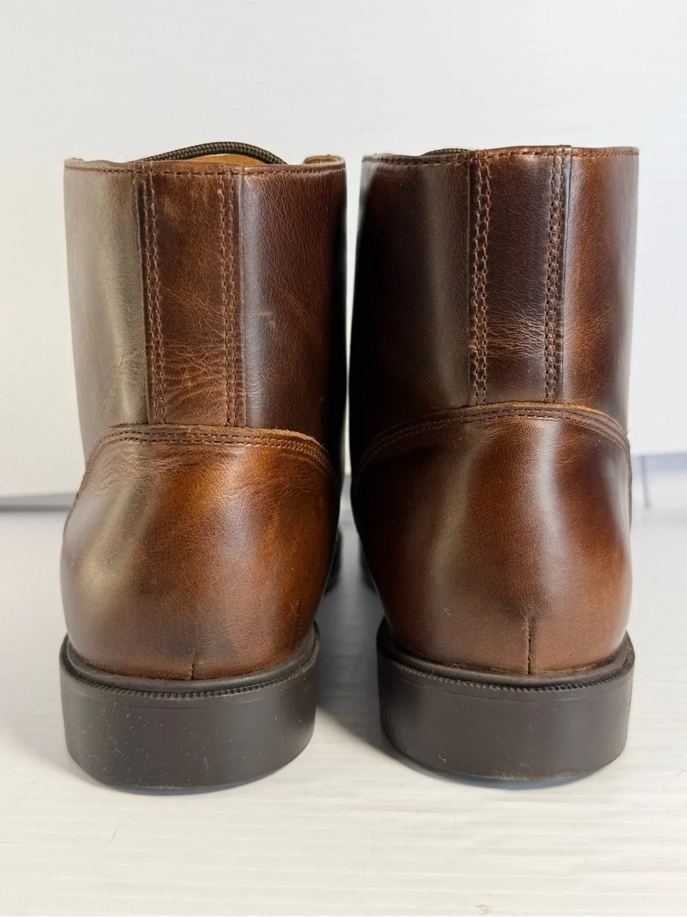 Thornton Bay Men's Brown Leather Cap-Toe Lace-Up Boots